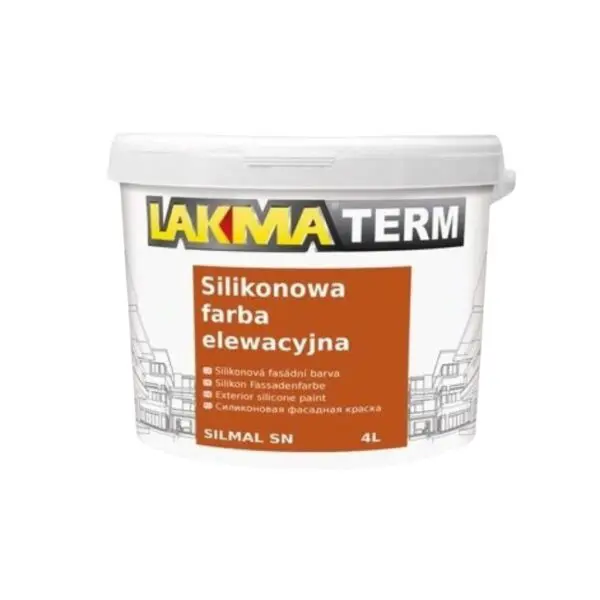 Farba silikonowa elewacyjna SILMAL SN baza „TR3” LAKMA 4L