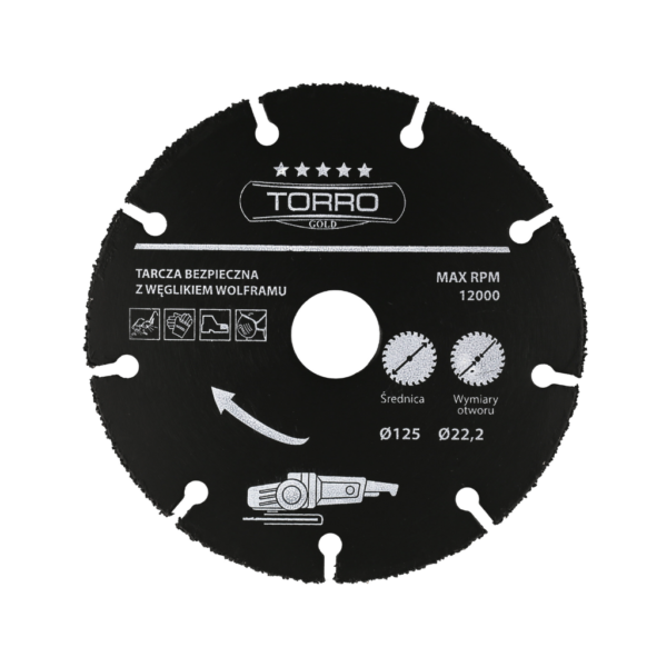 Tarcza do cięcia tworzyw drewna plastiku bezpieczna 125 mm TORRO