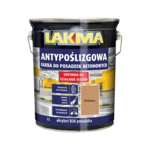 Farba akrylowa do betonu posadzek antypoślizgowa beżowa AKRYBET B30 LAKMA 4L
