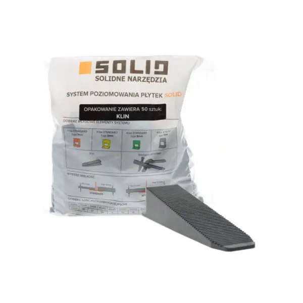 SOLID System poziomowania płytek Kliny 50szt SOLID System poziomowania płytek Kliny 50szt