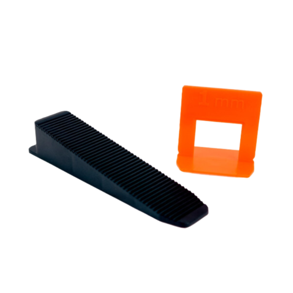 Zestaw do poziomowania płytek 50 Klinów + 100 klipsów 1mm SOLID