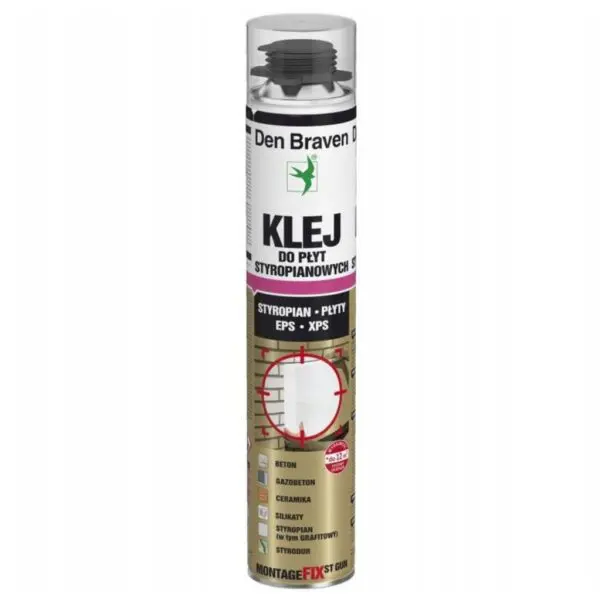 Klej do płyt styropianowych EPS XPS 750ml Montagefix-ST DEN BRAVEN