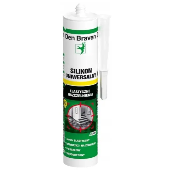 Silikon uniwersalny elastyczny uszczelniacz czarny 280 ml DEN BRAVEN