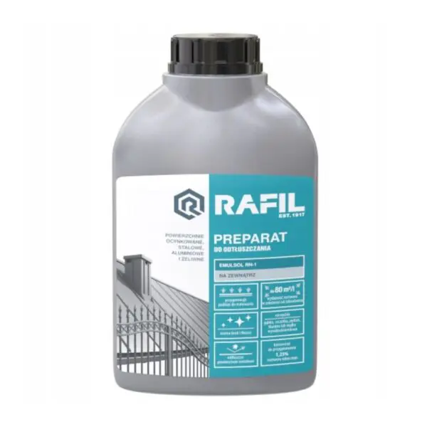 Preparat do odtłuszczania metalu stali 500 ml RAFIL