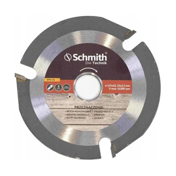 Tarcza do cięcia drewna na szlifierkę kątową 125mm SCHMITH