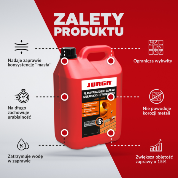 Plastyfikator do zapraw murarskich i tynkarskich 5L ADMIX JURGA
