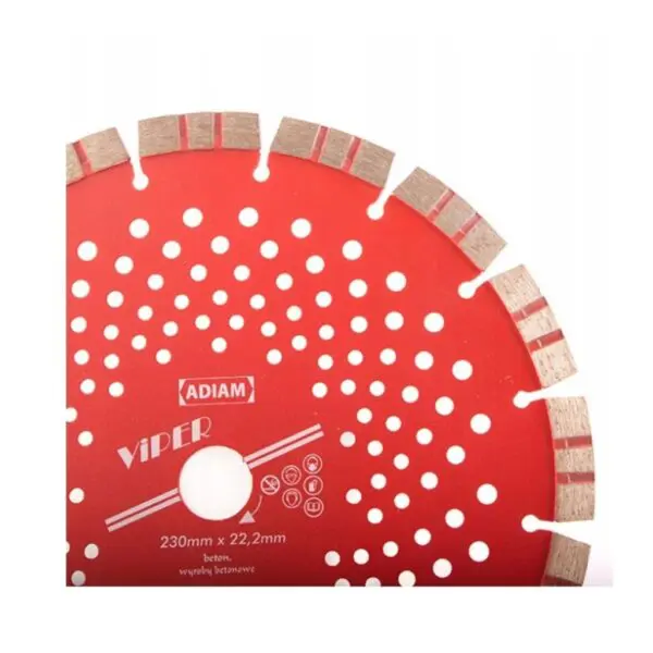 Tarcza diamentowa do cięcia betonu VIPER 230 mm ADIAM