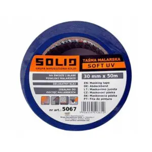 Taśma malarska UV SOFT 30mmx50m SOLID
