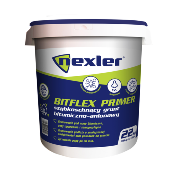 Grunt Bitflex Primer 22 kg szybkoschnący grunt bitumiczno-anionowy NEXLER