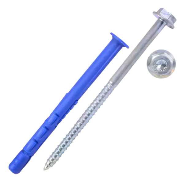 Kołki ramowe FF1 uniwersalne z lejkiem 10×120mm z wkrętem 7x129mm RAWLPLUG
