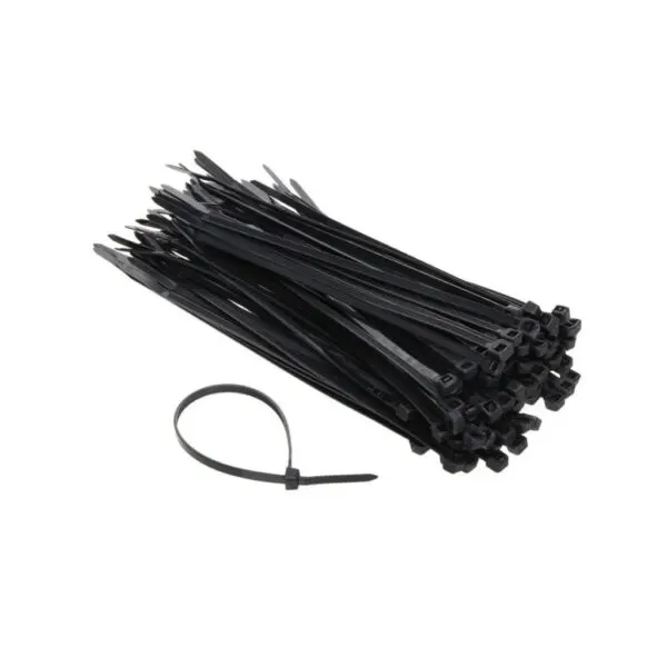 Opaski kablowe zaciskowe 200x3,6 mm trytytki czarne 100szt.