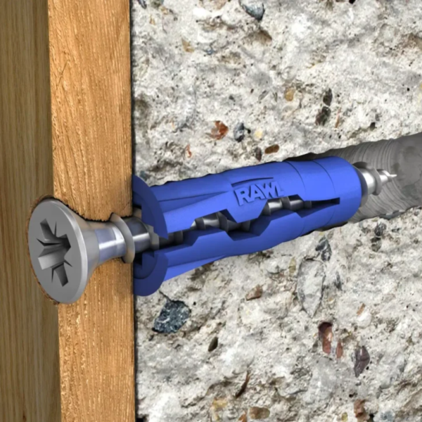 Kołki uniwersalne rozporowe 6x28mm z wkrętem z łbem stożkowym 4,5x30mm RAWLPLUG