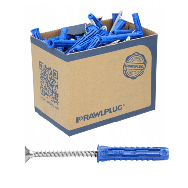 Kołki rozporowe uniwersalne 6x30mm z wkrętem 4,5x40mm RAWLPLUG 50szt