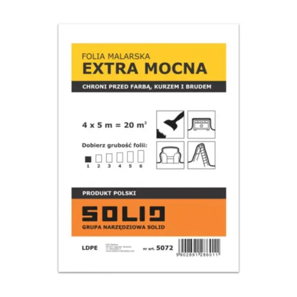 Folia extra mocna LDPE 4x5m SOLID