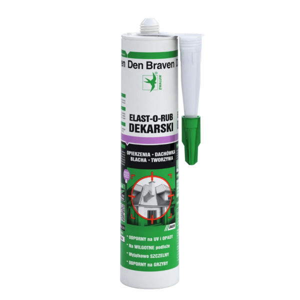 Uszczelniacz dekarski Elast O-Rub 280ml bezbarwny DEN BRAVEN