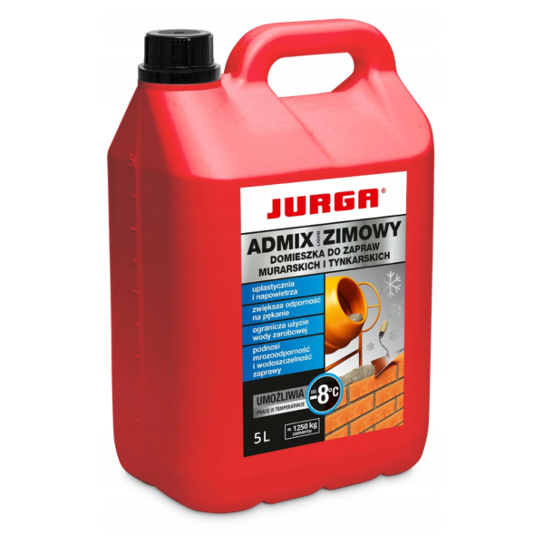 JURGA Plastyfikator do zapraw Admix Liquid zimowy 5l JURGA Plastyfikator do zapraw Admix Liquid zimowy 5l