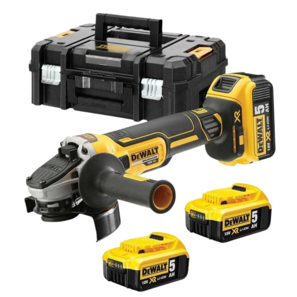 DEWALT Szlifierka kątowa DCG405P3 125mm + 3xAkumulatory 5,0Ah DEWALT Szlifierka kątowa DCG405P3 125mm + 3xAkumulatory 5,0Ah
