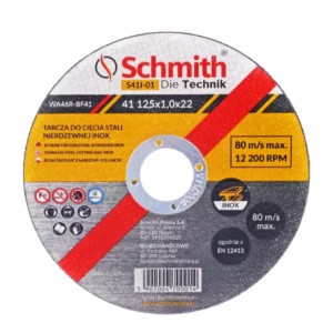 Tarcza do cięcia stali nierdzewnej INOX 125x1,0 SCHMITH