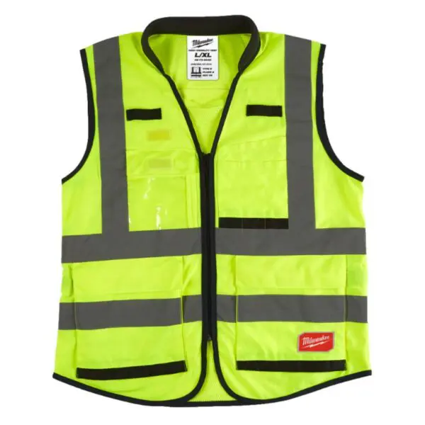 Kamizelka odblaskowa żółta L / XL Premium z 15 kieszeniami Milwaukee
