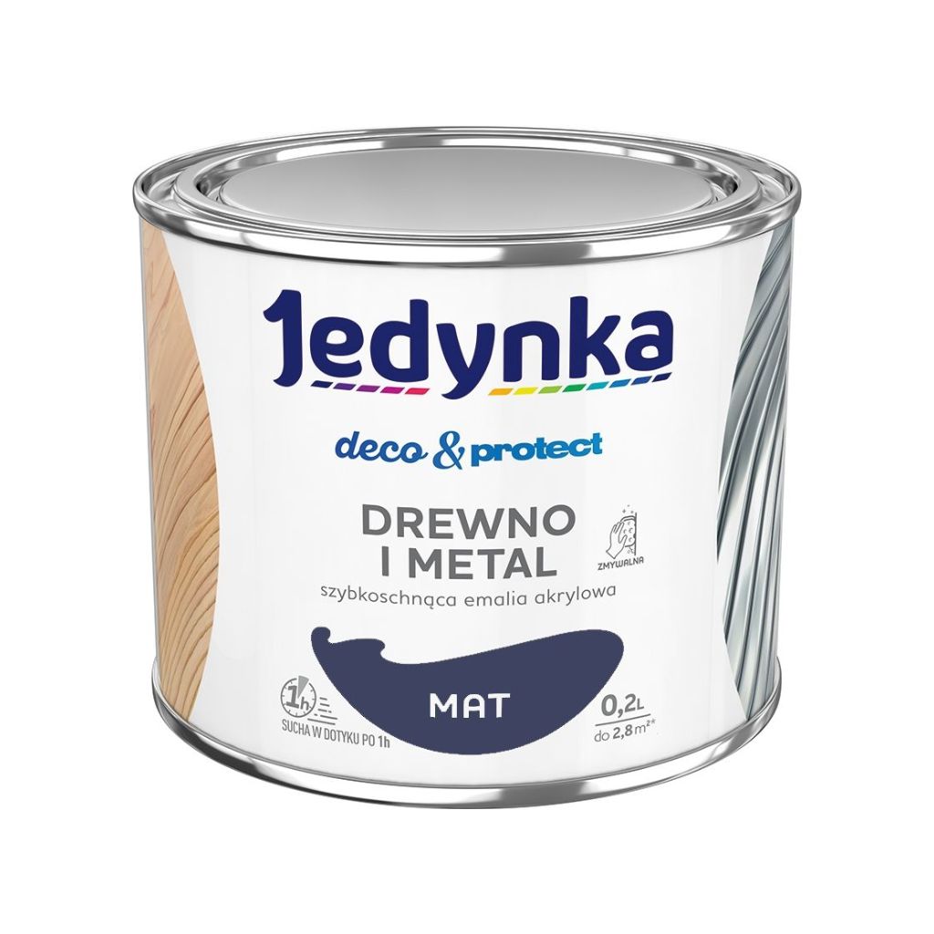 JEDYNKA Farba Deco&Protect mat granatowy 0,2 L .