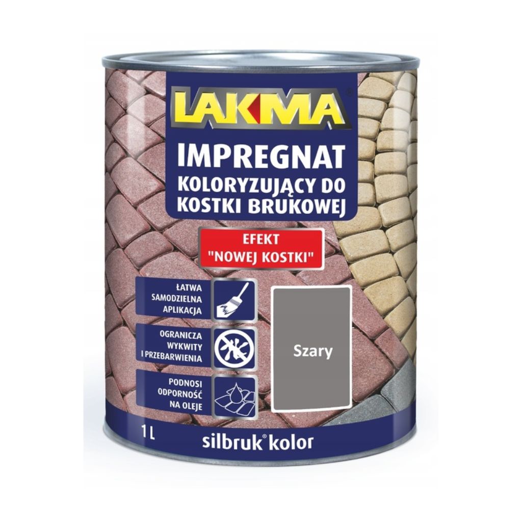 LAKMA – Impregnat koloryzujący antracyt 4L do kostki brukowej Silbruk (1)