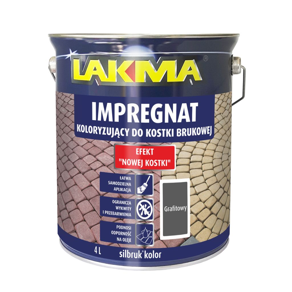 LAKMA – Impregnat koloryzujący grafit 4L do kostki brukowej Silbruk