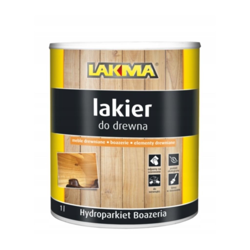 LAKMA – Lakier do drewna akrylowy HYDROPARKIET BOAZERIA 1l bezbarwny