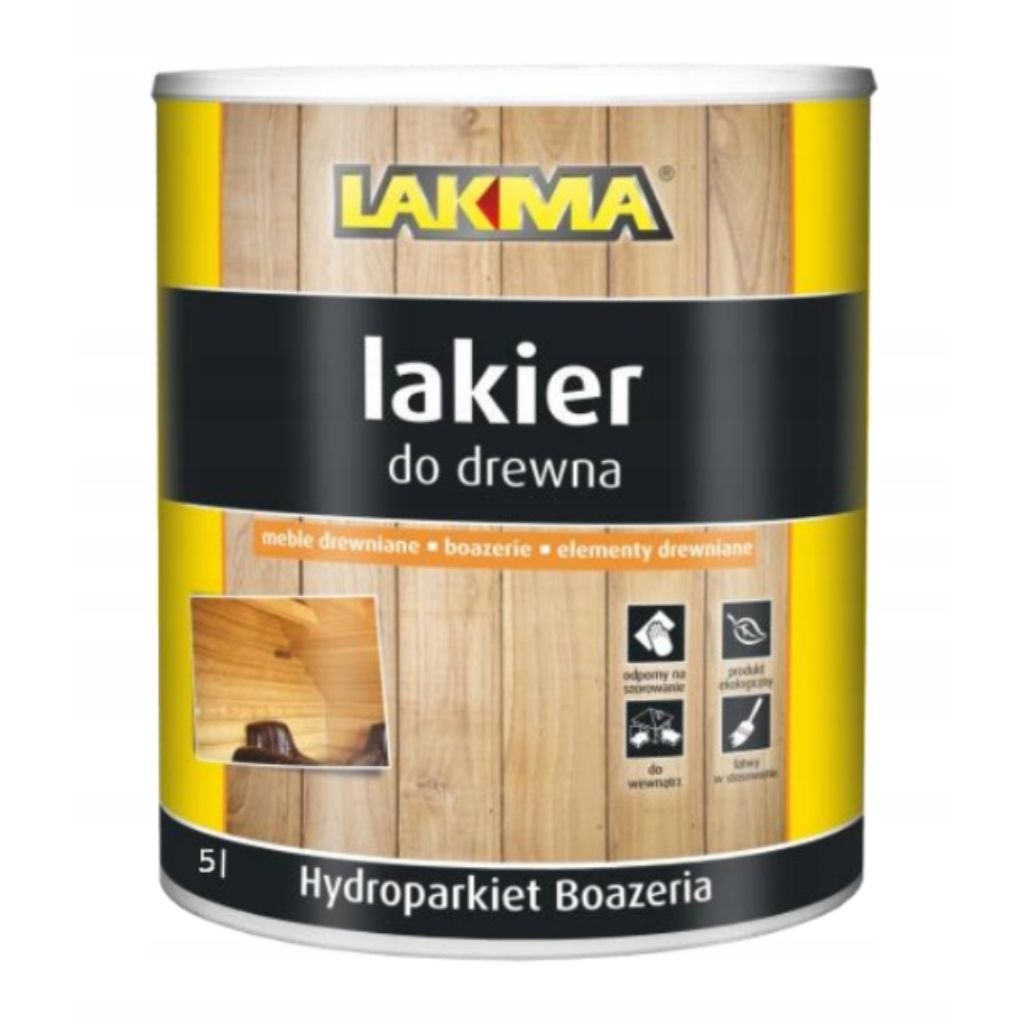 LAKMA – Lakier do drewna akrylowy HYDROPARKIET BOAZERIA 5l bezbarwny