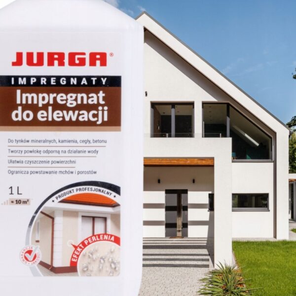 Impregnat do elewacji tynków mineralnych betonu gipsu hydrofobowy JURGA 1L