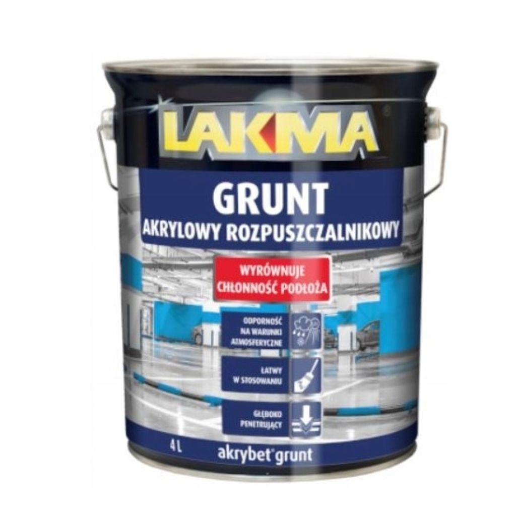 LAKMA Grunt akrylowy rozpuszczalnikowy 4L