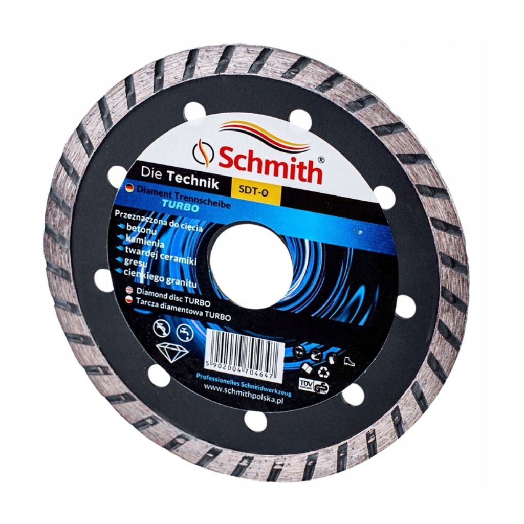 SCHMITH Tarcza diamentowa turbo do płytek gresu glazury betonu 230x2,6x22,2