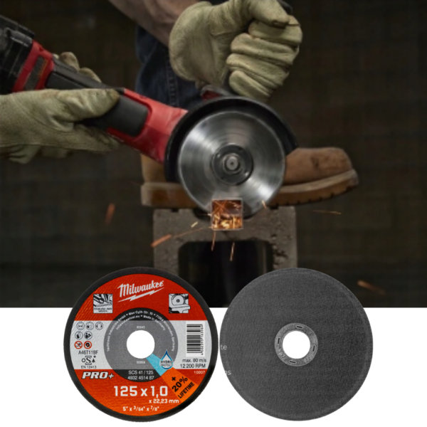 Tarcza do cięcia metalu 125x1,0x22,2mm PRO+ MILWAUKEE-2