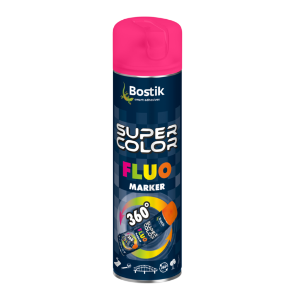 BOSTIK Farba geodezyjna marker Super Color Fluo różowy