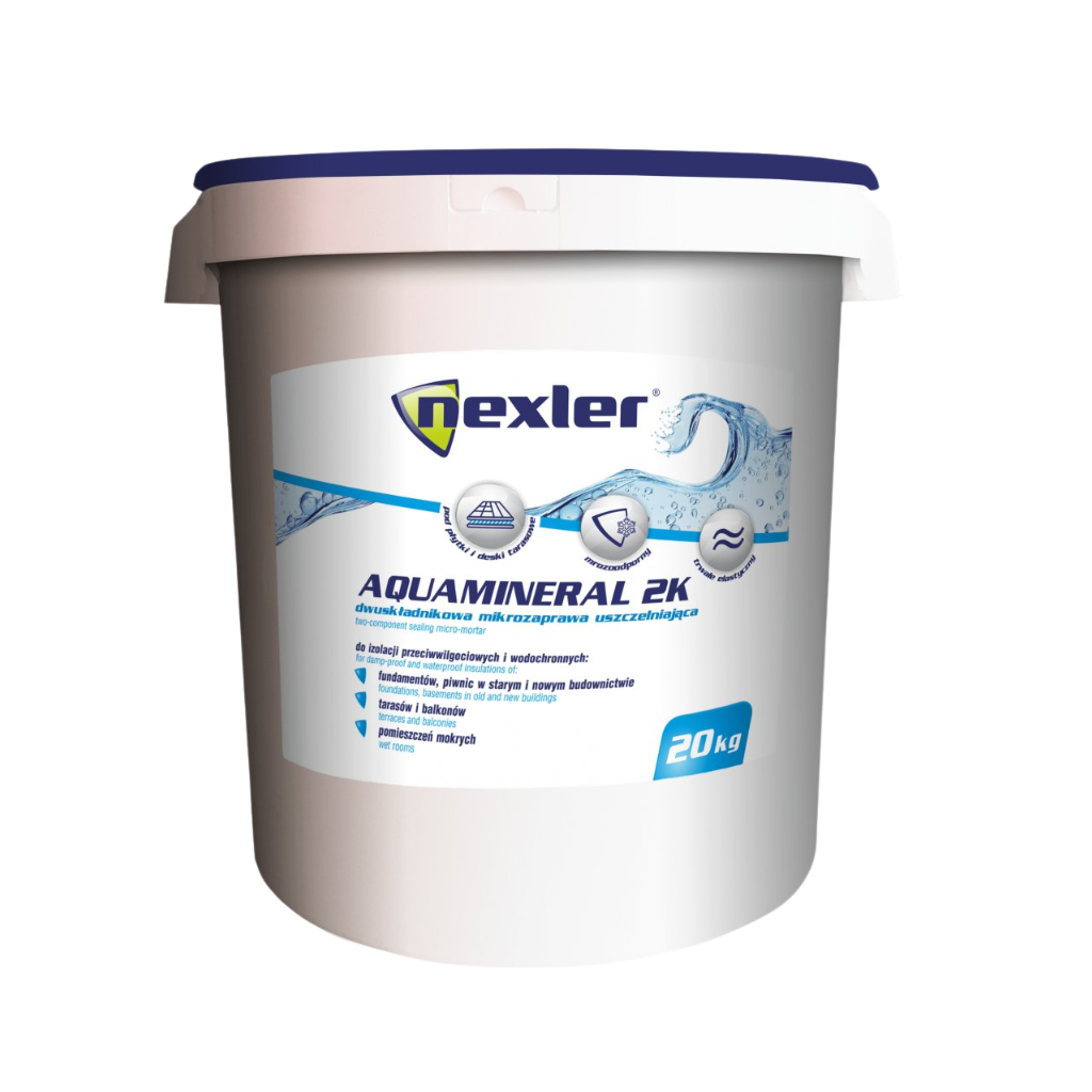 Mikrozaprawa uszczelniająca dwuskładnikowa Aquamineral 2K 20 kg NEXLER