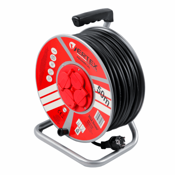 Przedłużacz zwijany bebnowy 50m PB50METAL 3