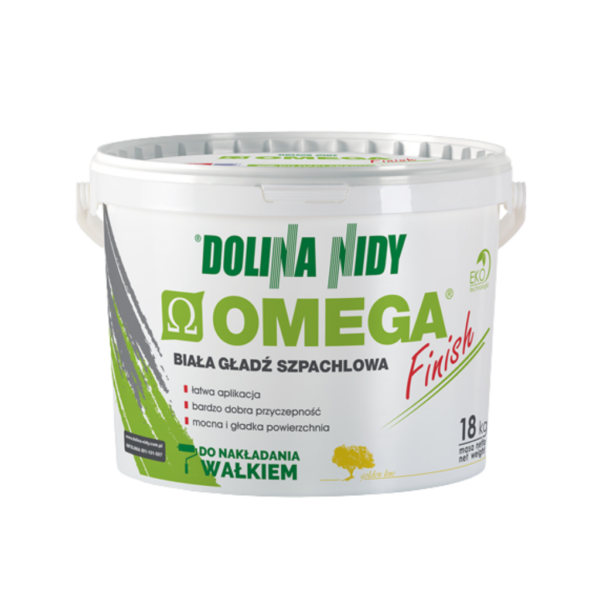 Gładź szpachlowa biała Omega Finish 18kg DOLINA NIDY