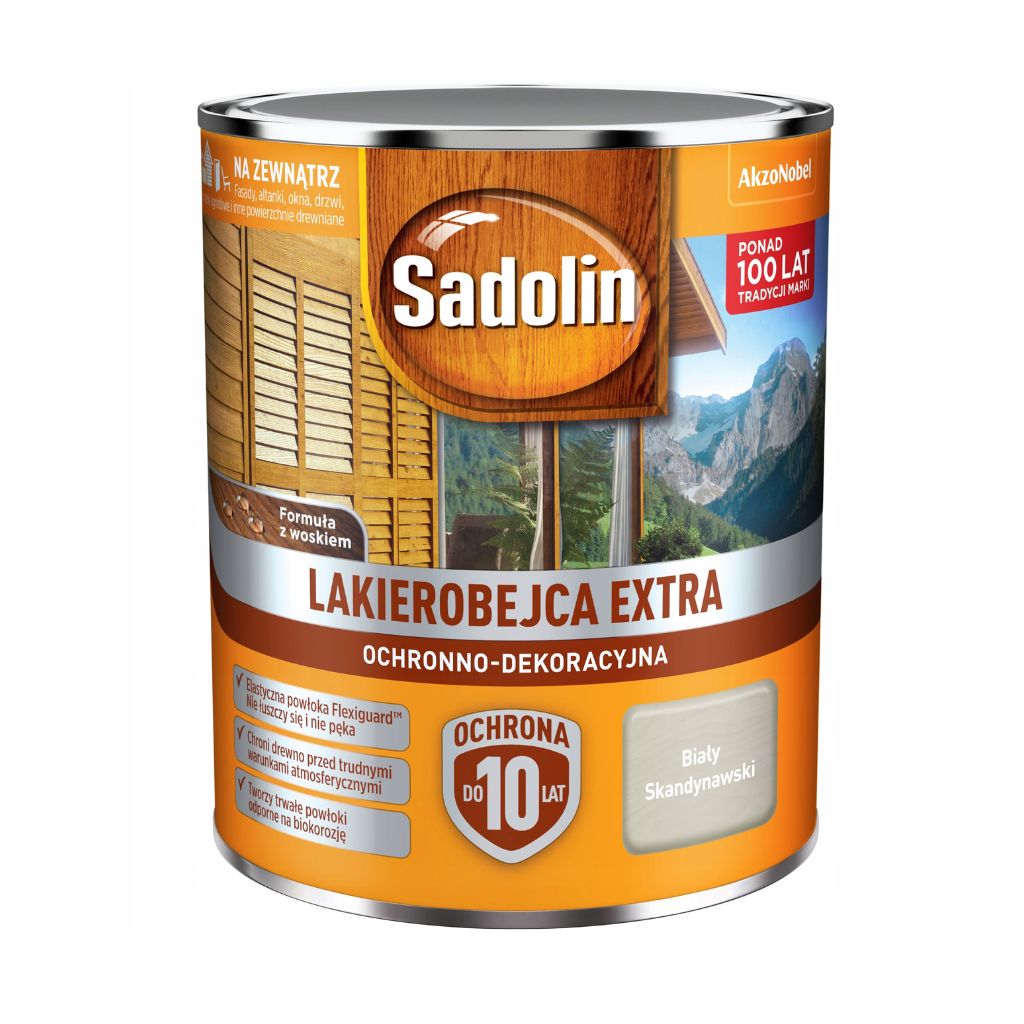 SADOLIN lakierobejca bialy skandynawski