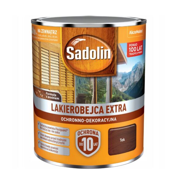 Lakierobejca Extra do drewna tek 0,75L SADOLIN