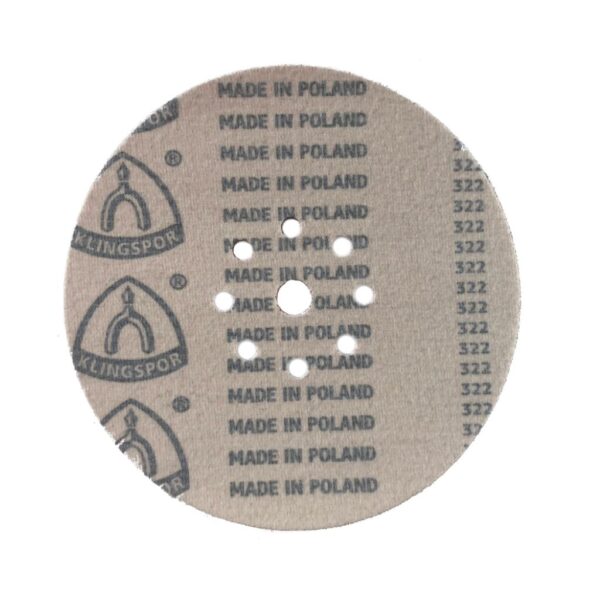 Krążek papier ścierny przylepny z otworami P120 225 mm KLINGSPOR