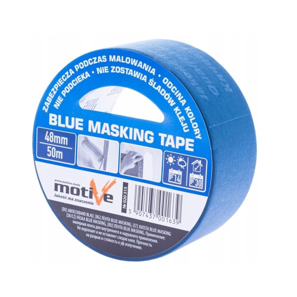 Taśma malarska BLUE MASKING TAPE 48mmx50m MOTIVE