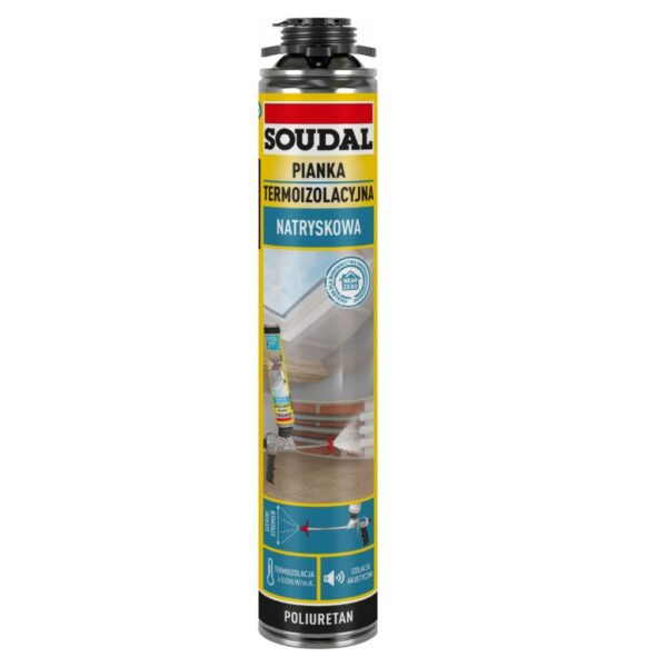 Piana termoizolacyjna natryskowa SPRAYABLE FOAM GUN GRADE 700ml SOUDAL