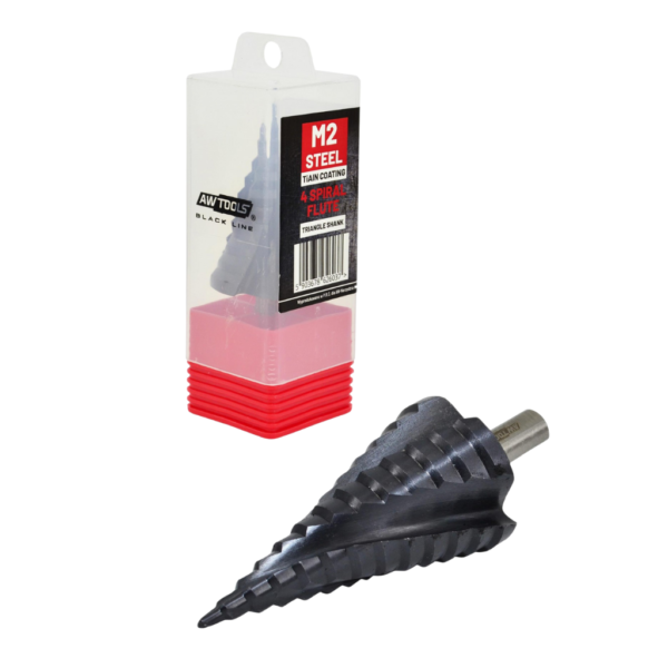 Wiertło stopniowe spiralne M2 TiAlN 4-20mm AW TOOLS