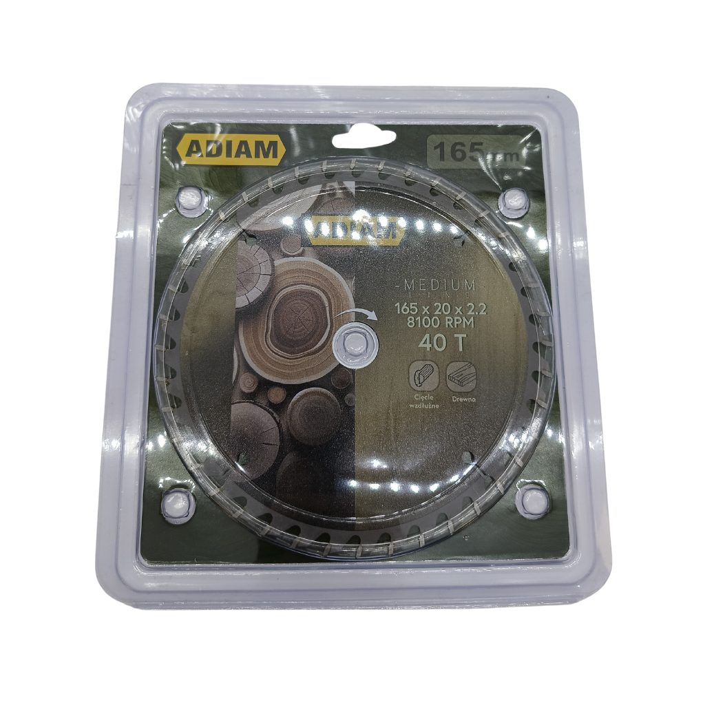Tarcza widiowa do cięcia drewna 165 x 20 mm 40T MEDIUM LINE