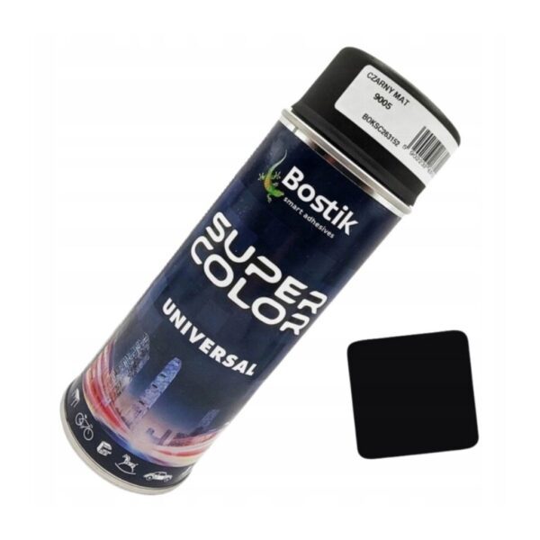 Lakier uniwersalny SUPER COLOR czarny mat RAL9005 400ml DB BOSTIK