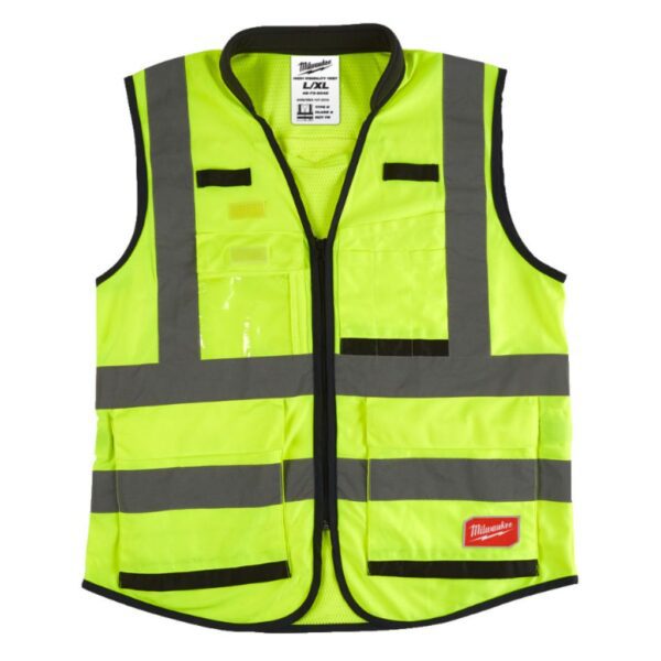 Kamizelka odblaskowa żółta L XL Premium z 15 kieszeniami Milwaukee 1