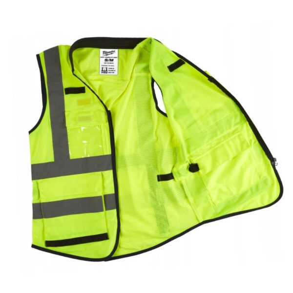 Kamizelka odblaskowa żółta L XL Premium z 15 kieszeniami Milwaukee 2