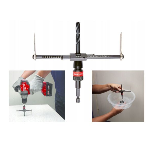 Otwornica nastawna 51-178mm do płyt kartonowo-gipsowych 49560260 MILWAUKEE 3