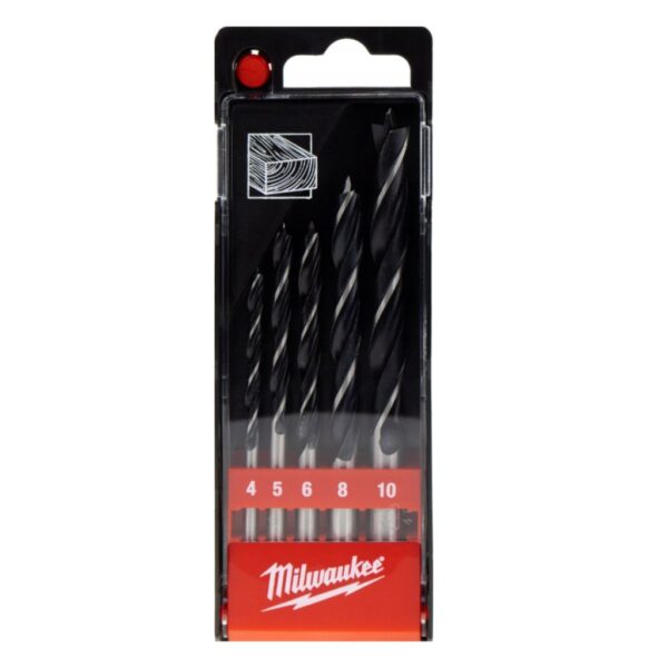 Profesjonalne wiertła do drewna zestaw 5szt. fi 456810 mm Milwaukee 2