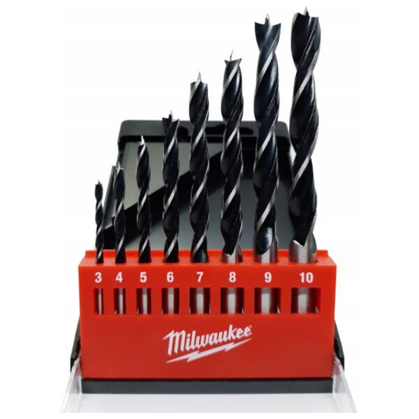 Profesjonalne wiertła do drewna zestaw 8szt. fi 3 - 10 mm Milwaukee 1