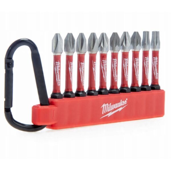 Zestaw bitów udarowych Shockwave + karabińczyk MILWAUKEE 3